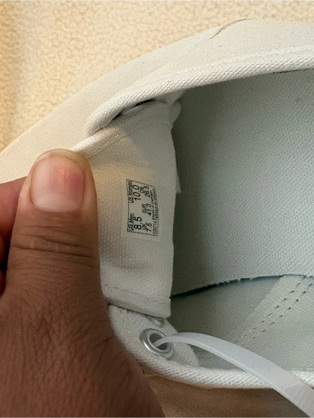 Vans Classic Low-Top Canvas Sneakers in Off-White